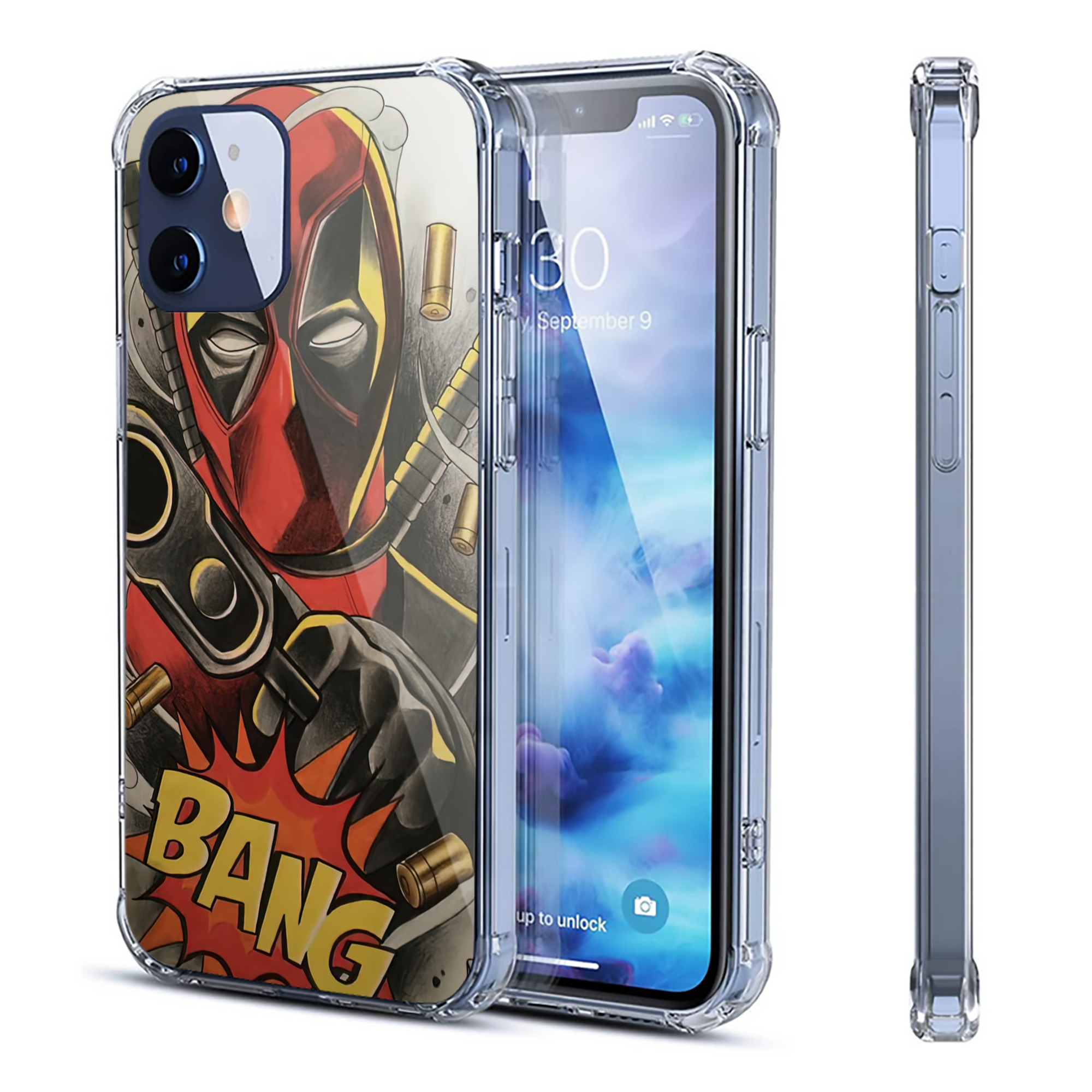 （画像用） Deadpool デッドプール 【iPhone 12シリーズ対応】透明スマホケース（クリアソフトケース）